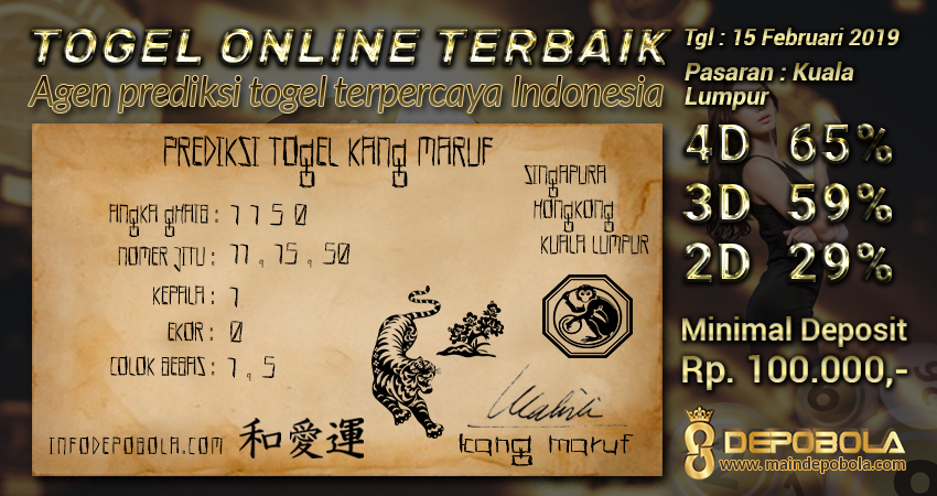 Prediksi Togel Kuala Lumpur Hari Ini 15 Februari 2019