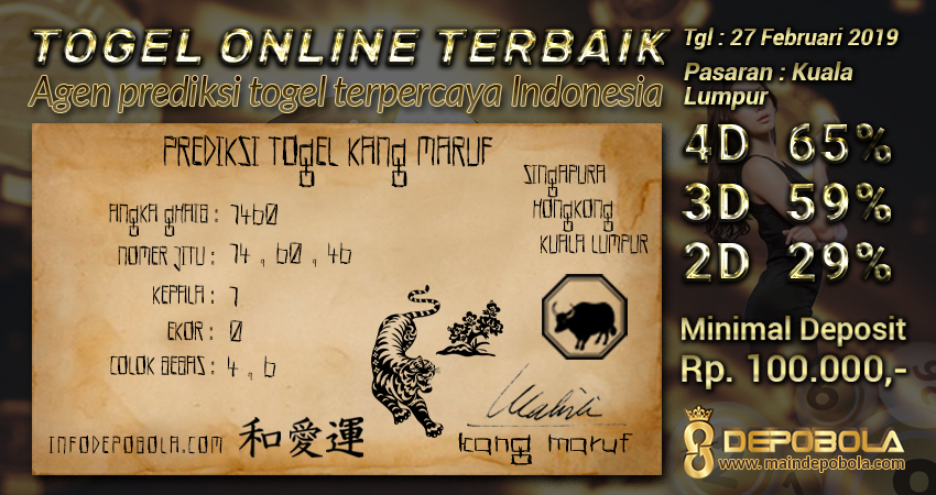 Prediksi Togel Kuala Lumpur Hari Ini 27 Februari 2019