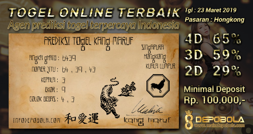 Prediksi Togel Hongkong Hari Ini 23 Maret 2019
