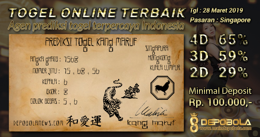 Prediksi Togel Singapore Hari Ini 28 Maret 2019