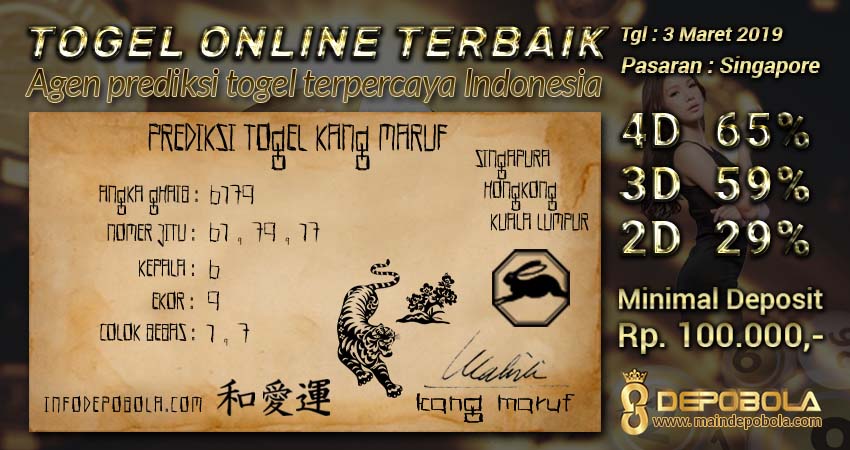 Prediksi Togel Singapore Hari Ini 3 Maret 2019