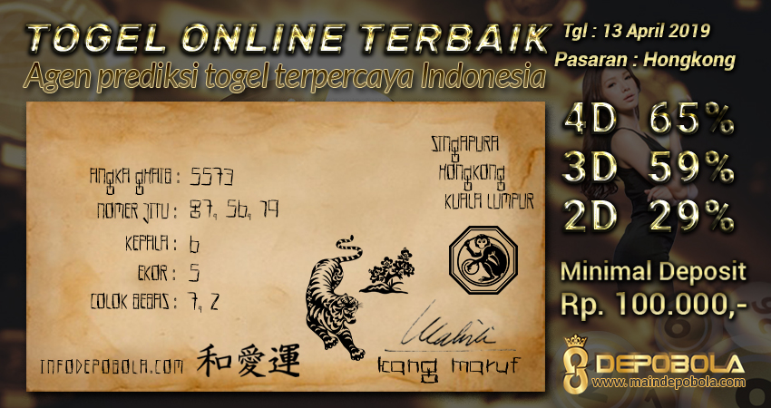 Prediksi Togel Hongkong  Sabtu 13 April 2019