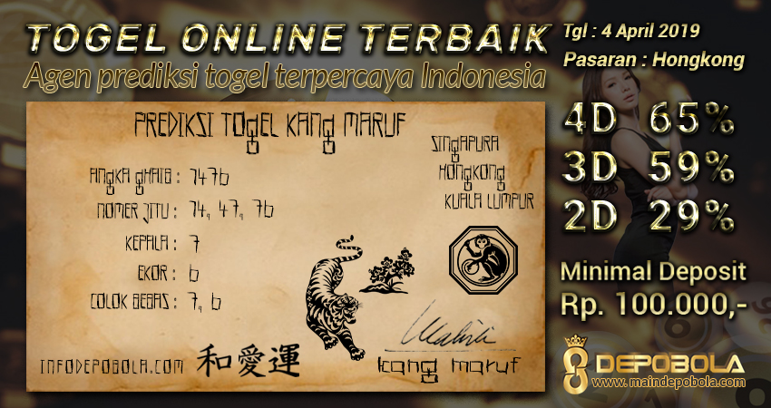 Prediksi Togel Hongkong Hari Ini 4 April 2019
