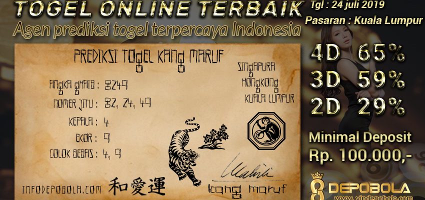 Prediksi Togel Kuala Lumpur Rabu 24 Juli 2019