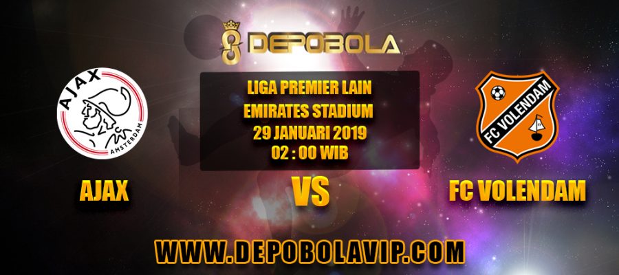 Prediksi Bola Jong Ajax vs FC Volendam 29 Januari 2019
