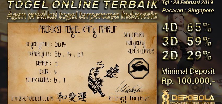 Prediksi Togel Singapore Hari Ini 28 Februari 2019
