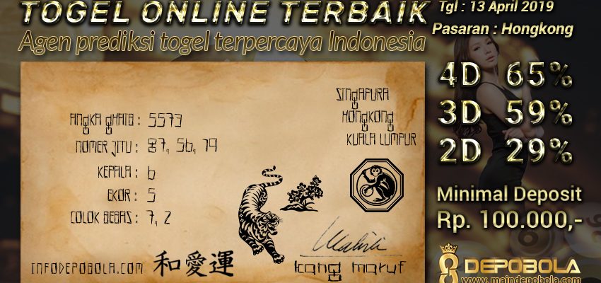 Prediksi Togel Hongkong Sabtu 13 April 2019