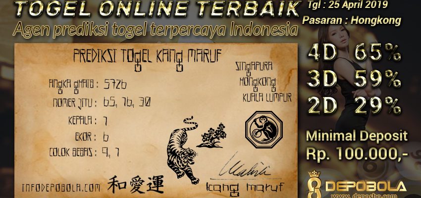 Prediksi Togel Hongkong Jumat 25 April 2019